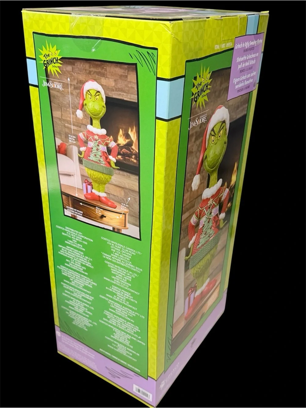 Jim Shore Grinch Holiday Figure - Green, Red, White